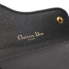 Ví Dior Saddle Wallet Mini Grained Đen Gold