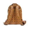 Balo MCM Stark Backpack Small Da Grained Màu Nâu Vàng Khóa Vàng