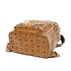 Balo MCM Stark Backpack Small Da Grained Màu Nâu Vàng Khóa Vàng