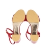 Sandal Salvatore Ferragamo Block-heel Leather Sandals 36 Da Calfskin Màu Đỏ