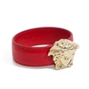Vòng tay Versace Medusa Bracelet Da Calfskin Màu Đỏ Khóa Vàng