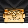 Túi Chanel Boy Chervon Small Lambskin Màu Đen Khóa Vàng