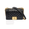 Túi Chanel Boy Chervon Small Lambskin Màu Đen Khóa Vàng