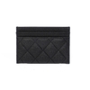Card holder Chanel CC Logo Card Holder Da Caviar Màu Đen Khóa Vàng