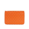 Clutch Goyard Senat GM Canvas Màu Cam Khóa Trắng