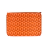 Clutch Goyard Senat GM Canvas Màu Cam Khóa Trắng