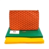 Clutch Goyard Senat GM Canvas Màu Cam Khóa Trắng
