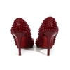 Giày Christian Louboutin Pigalle Spikes 37 Da Patent Calfskin Màu Đỏ Đinh Đỏ