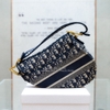 KG-Túi Dior Saddle size M vải canvas họa tiết Dior xanh navy