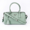 Túi Prada Màu Xanh Mint Khóa Trắng