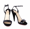 Guốc Louboutin 37 Da Bóng Màu Đen