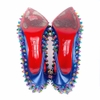 Giày Louboutin 36 Màu Xanh Coban Đính Đinh Tán Đa Màu Sắc