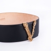 Belt Versace With Decorative Màu Đen Khóa Vàng