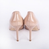 Guốc Jimmy Choo 35 Da Bóng Màu Nude