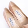 Guốc Jimmy Choo 35 Da Bóng Màu Nude