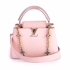 Túi Louis Vuitton Capucines Bb With Flowers Chain Màu Hồng Khóa Vàng