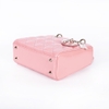 Túi Dior Lady Peach Blossom Da Bóng Màu Hồng Khóa Vàng
