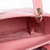 Túi Dior Lady Peach Blossom Da Bóng Màu Hồng Khóa Vàng