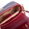 Túi Gucci Marmont Top Handle Màu Đen Viền Đỏ Khóa Vàng