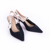 Guốc J'Adior Slingback 36 Màu Đen Khóa Vàng