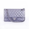 Túi Chanel Classic Jumbo Medium Màu Tím Lilac Khóa Trắng