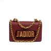 Túi Dior Jadior Mini Calfskin Đỏ Mận Khóa Gold
