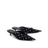 Sục Balenciaga Donna Mules 37 Vải Màu Đen Trắng