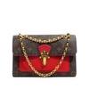 Túi Louis Vuitton Victorie MM Da Canvas Monogram Đỏ Khóa Vàng