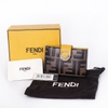 Card Holder Fendi Màu Nâu Lòng Vàng Khóa Vàng