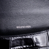 Túi Balenciaga Hourglass Embossed Da Croc Màu Đen Khóa Đen