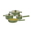 5T2287  Bộ nồi chống dính Ceramic Elmich Olive EL5233OV04 quánh 16,nồi 20,24,chảo 26cm