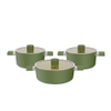 5T1890 Bộ nồi chống dính Ceramic Elmich Olive EL5233OV03 size 18,20,24cm