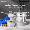 9ttl Bộ nồi nguyên khối inox 304 Tripro Kalite KL999 siêu bền