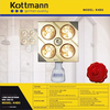 11TGD860 K4BG - KOTTMANN 4 bóng vàng, công tắc. Công suất 1140w. Bảo hành 3 năm