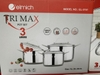 99ELCH1715 Bộ nồi inox cao cấp 3 lớp đáy liền Trimax 3 chiếc 2353741