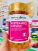 Viên uống chống lão hóa Resveratrol Antioxidant Healthy Care chuẩn Úc (180 viên)