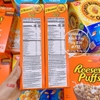 Bánh ngũ cốc ăn sáng Reese's Puffs Cereal Peanut Butter hàng chuẩn Mỹ bay air sweet crunchy corn puffs