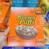 Bánh ngũ cốc ăn sáng Reese's Puffs Cereal Peanut Butter hàng chuẩn Mỹ bay air sweet crunchy corn puffs