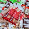 ￼(Combo 5 thanh) bánh socola đậu phộng Kirkland chuẩn Mỹ Protein chewy bars gluten free peanut butter semisweet chocolate chip