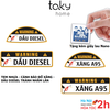 Tem Nhựa Dán Cảnh Báo Đổ Xăng - Đổ Dầu Diesel Cho Xe Hơi, An Toàn, Tiện Dụng Khi Đổ Xăng, Tránh Nhầm Lẫn. TakyHome 9100