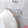 Móc Inox Treo Thau Chậu Dán Tường Nhà Tắm, Móc Inox Dán Tường Treo Đồ Đa Năng, Không Khoan Đục - TakyHome 2013