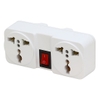 Phích Cắm Chia 2 Ổ Cắm Kèm Công Tắc, Chuyển Từ 1 Ổ Sang 2 Ổ 3 Chấu, Công Suất 2000W, ABS chống cháy - TakyHome 8606