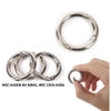 Vòng Khoen Tròn, Móc Khuyên Chùm Khóa Trơn Kim Loại Màu Bạc, Móc Chùm Chìa Khóa, Móc Đa Năng - TakyHome  5070