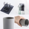 Cốc Đánh Răng Và Giá Treo Bàn Chải Đánh Răng Dán Tường Siêu Chắc, Sản Phẩm Tiện Lợi Cho Gia Đình, TakyHome 5216