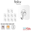 10 Móc Dán Tường Trong Suốt, Treo Đồ Dùng Tiện Dụng, Móc Dính Tường Siêu Dính, Móc Trong Suốt Đa Năng, Móc Treo Chìa Khóa, Đồ Dùng Cá Nhân, Đồ Gia Đình TakyHome 2213Set10