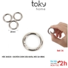 Vòng Khoen Tròn, Móc Khuyên Chùm Khóa Trơn Kim Loại Màu Bạc, Móc Chùm Chìa Khóa, Móc Đa Năng - TakyHome  5070