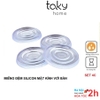 Miếng Đệm Kê Kính Mặt Bàn, Đệm Silicon Lót Giữa Kính Và Mặt Bàn Chống Xê Dịch Và Trơn Trượt Mặt Kính - TakyHome 5505