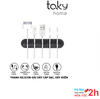 Kẹp Silicon 5 Lỗ Dán Cố Định Dây Cáp Sạc, Dây Điện, Tai Nghe Sắp Xếp Gọn Gàng Cho Bàn Làm Việc - TakyHome 5679
