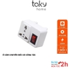 Ổ Cắm - Phích Cắm Chuyển Đổi Từ 3 Chân Sang 2 Chân || 3 Chạc Sang 2 Chấu - Có Công Tắc Tiện Dụng - TakyHome 8609