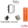 Ổ Cắm Điện Chia 3 Ngả - Chia Từ 1 Ổ Cắm Ra 3 Ổ Cắm, Thiết Kế Nhỏ Gọn Và Cắm Không Mất Diện Tích - TakyHome 8612